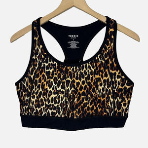 Torrid Active Womens Leopard Print Sports Bra Size 1X Athletic Activewear Gym